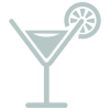 Icon showing cocktail glass with lemon slice