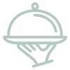 Light Grey In Room Dining Icon