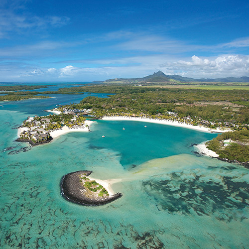 Aerial view of Shangri-La's Le Touessrok Mauritius