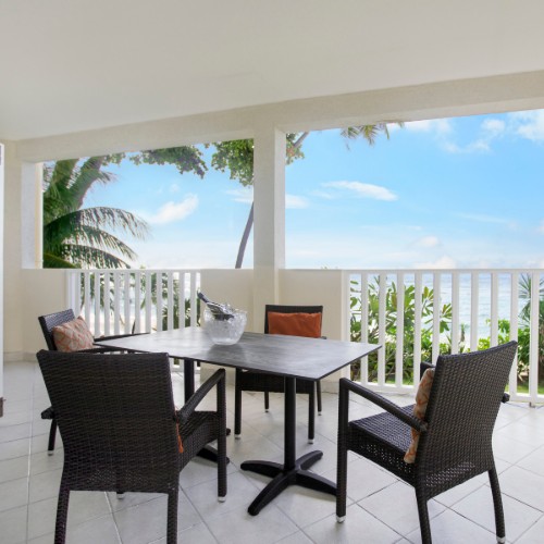 Balcony overlooking the ocean at Sugar Bay