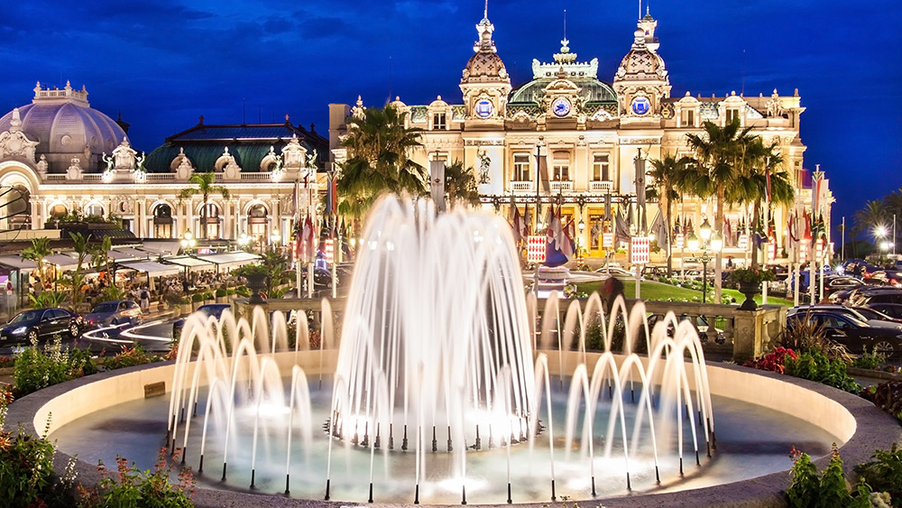 Monte Carlo Casino at night