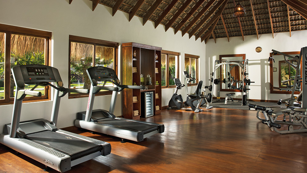 Fitness equipment at Zoetry Agua Punta Cana