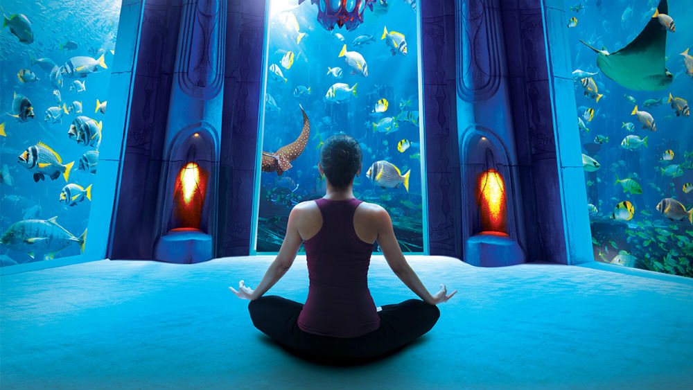 Under Water Yoga at the Atlantis The Palm