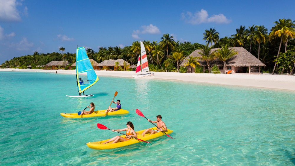 sea kayaks at Veligandu Island Resort & Spa